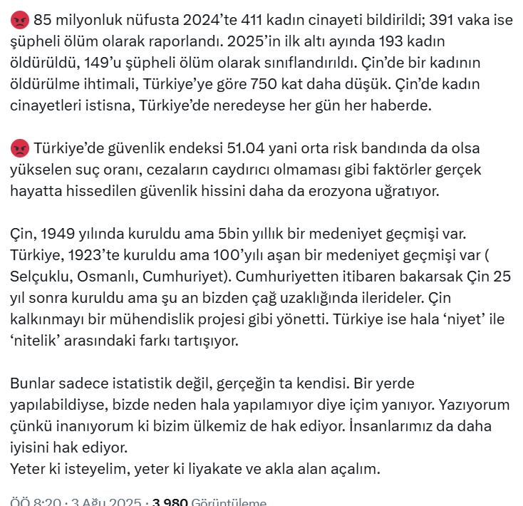 Çin ve Türkiye arasındaki farklar