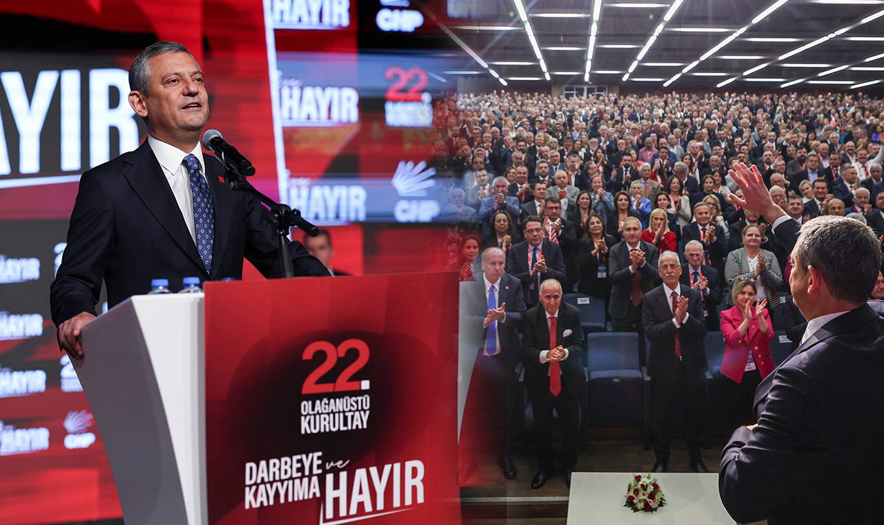 son dakika ozgur ozel chpnin 22 olaganustu kurultayinda yeniden genel baskan secildi oylarin tamamini aldi 71YUzKTs